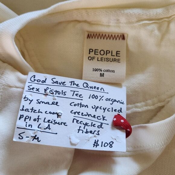 People of Leisure Upcycled God Save The Queen Sex Pistols Sweatshirt NWT - Picture 5 of 5